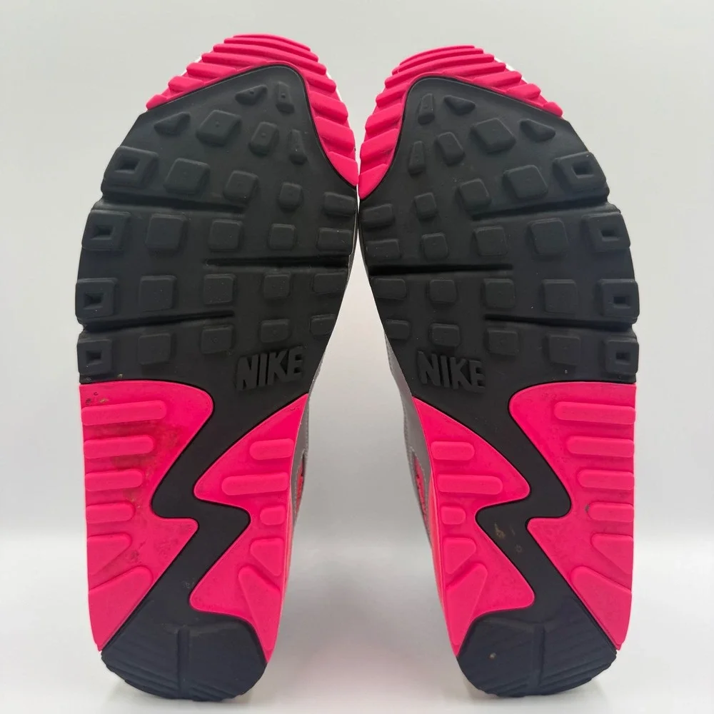 Nike Air Max 90 Women Size 8 Sneakers Hyper Pink Grey White 553564-160